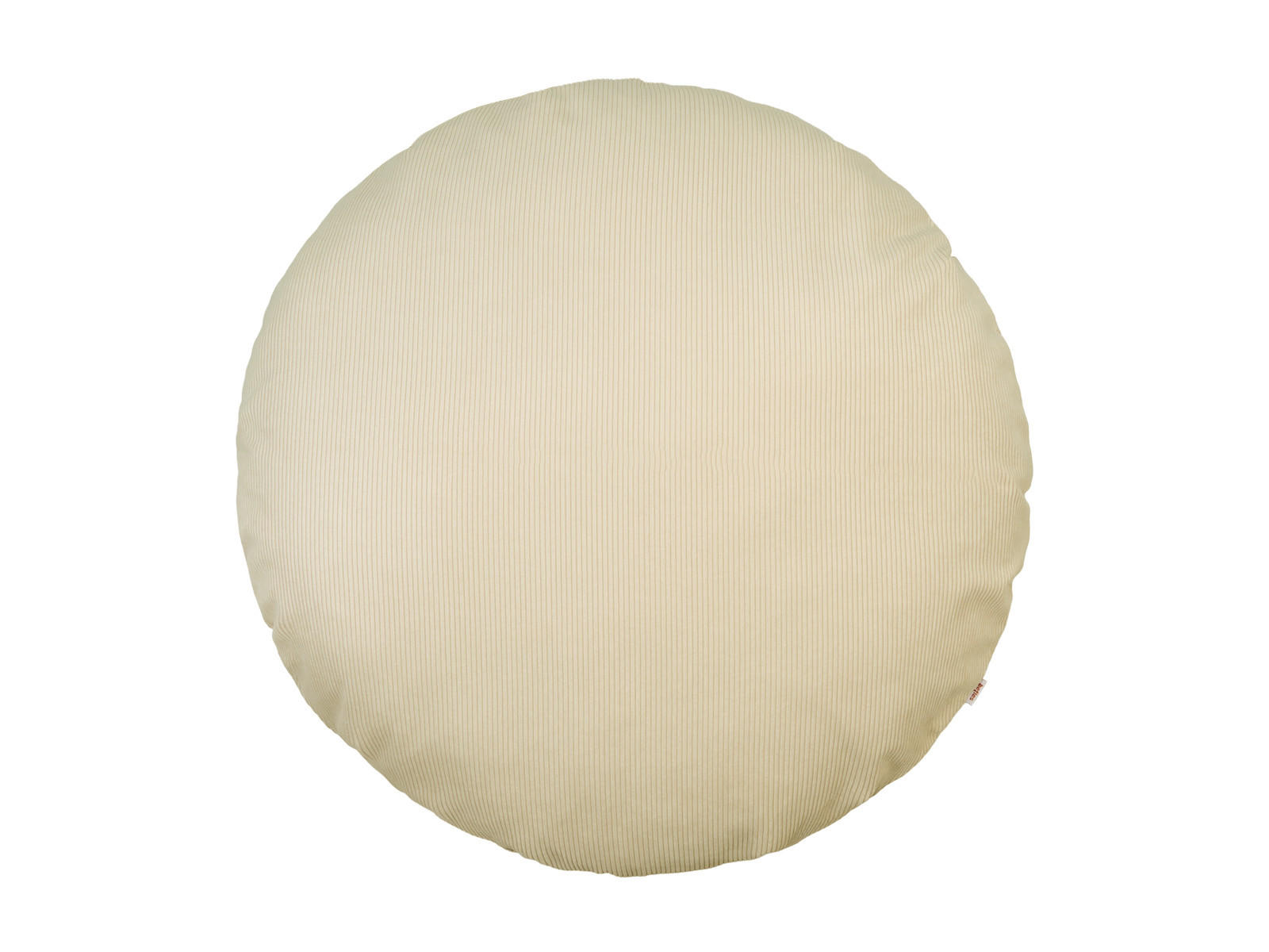KISSENHÜLLE Rund HYggelig No.1 kreide-beige Cord-Samt 80 cm Ø - Beige, Textil (80/80cm) - beties Heimtextil