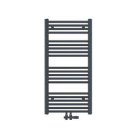 HEIZKÖRPER Handtuchheizkörper wasserführend 100/50/3 cm - Anthrazit, Metall (50/100/3cm) - EMKE