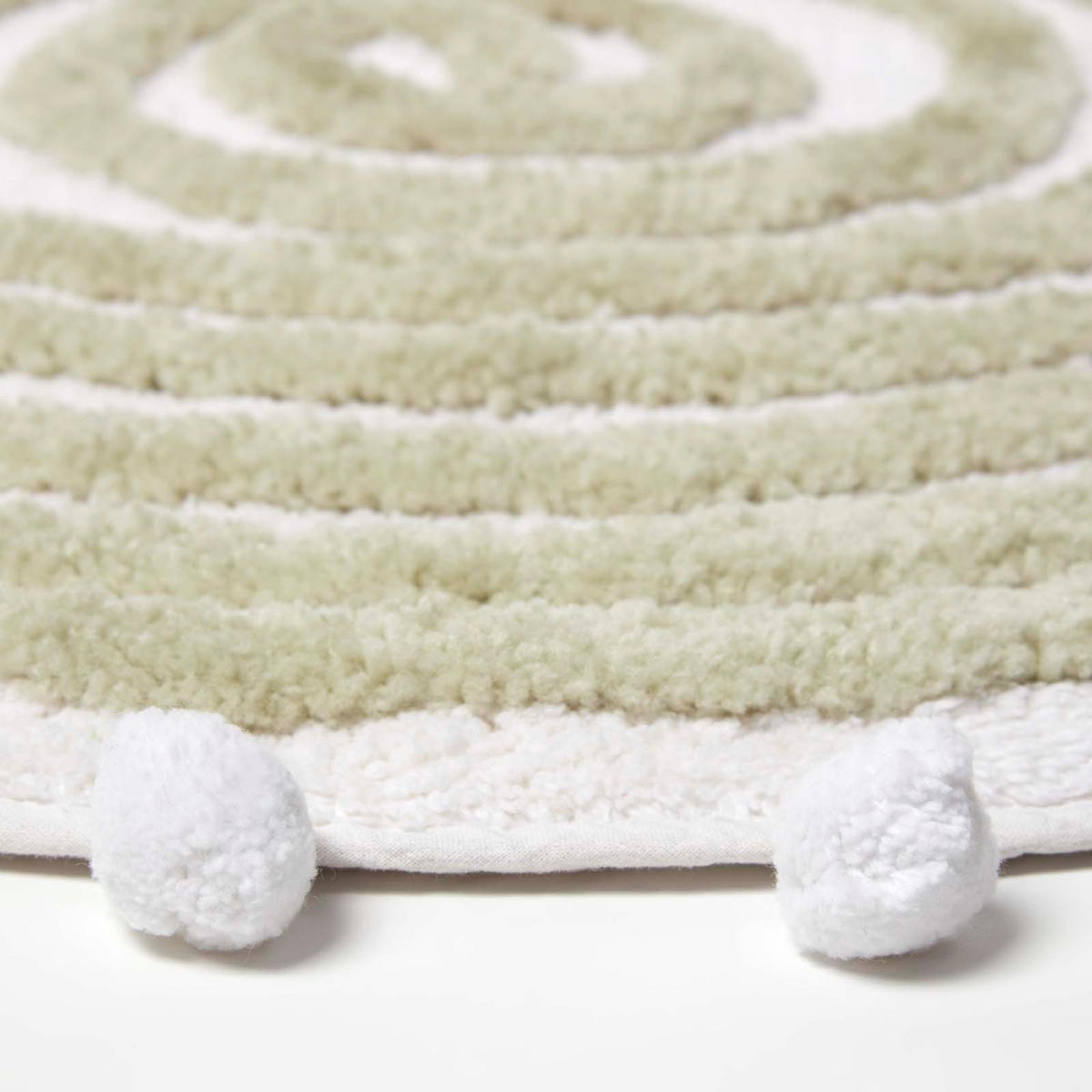 BADEMATTE Spiral 60 cm, Baumwolle - Salbeigrün, Textil (60/60cm) - Homescapes