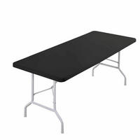 TISCHDECKE Spandex Schwarz 122 x 60 cm - Schwarz, Textil (122/60/1cm)