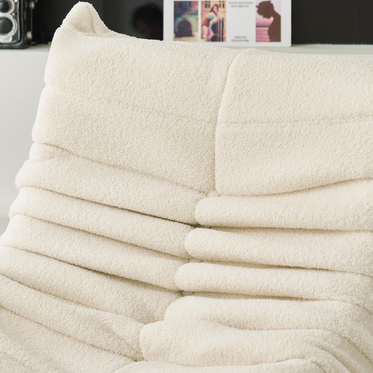 FERNSEH- & RELAXSESSEL Sofa Liegesofa für Wohnzimmer Beige - Beige, Holz (91.44/60.45/101.5cm)