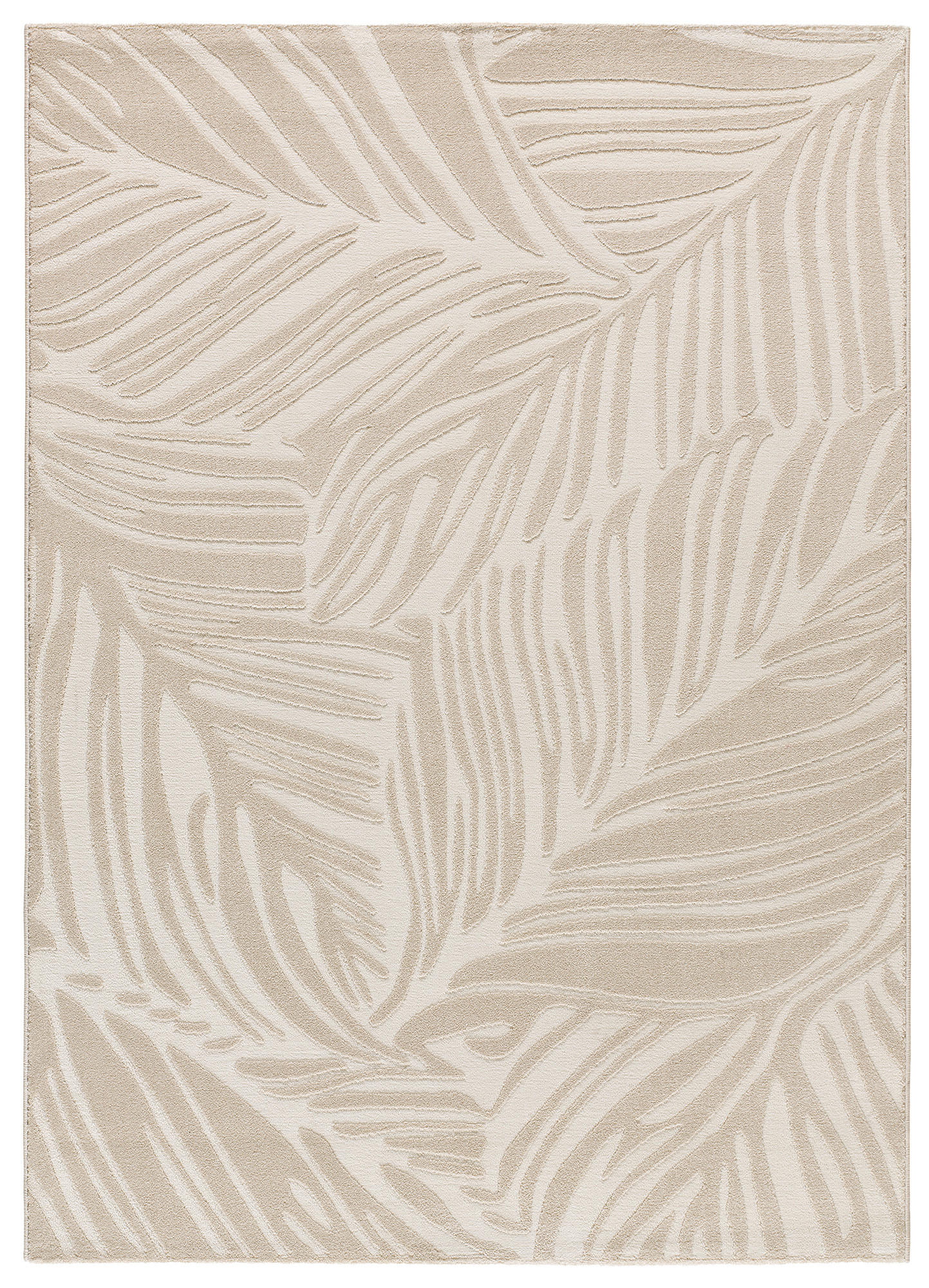 Atticgo Webteppich Weiß, Beige 80x150 cm