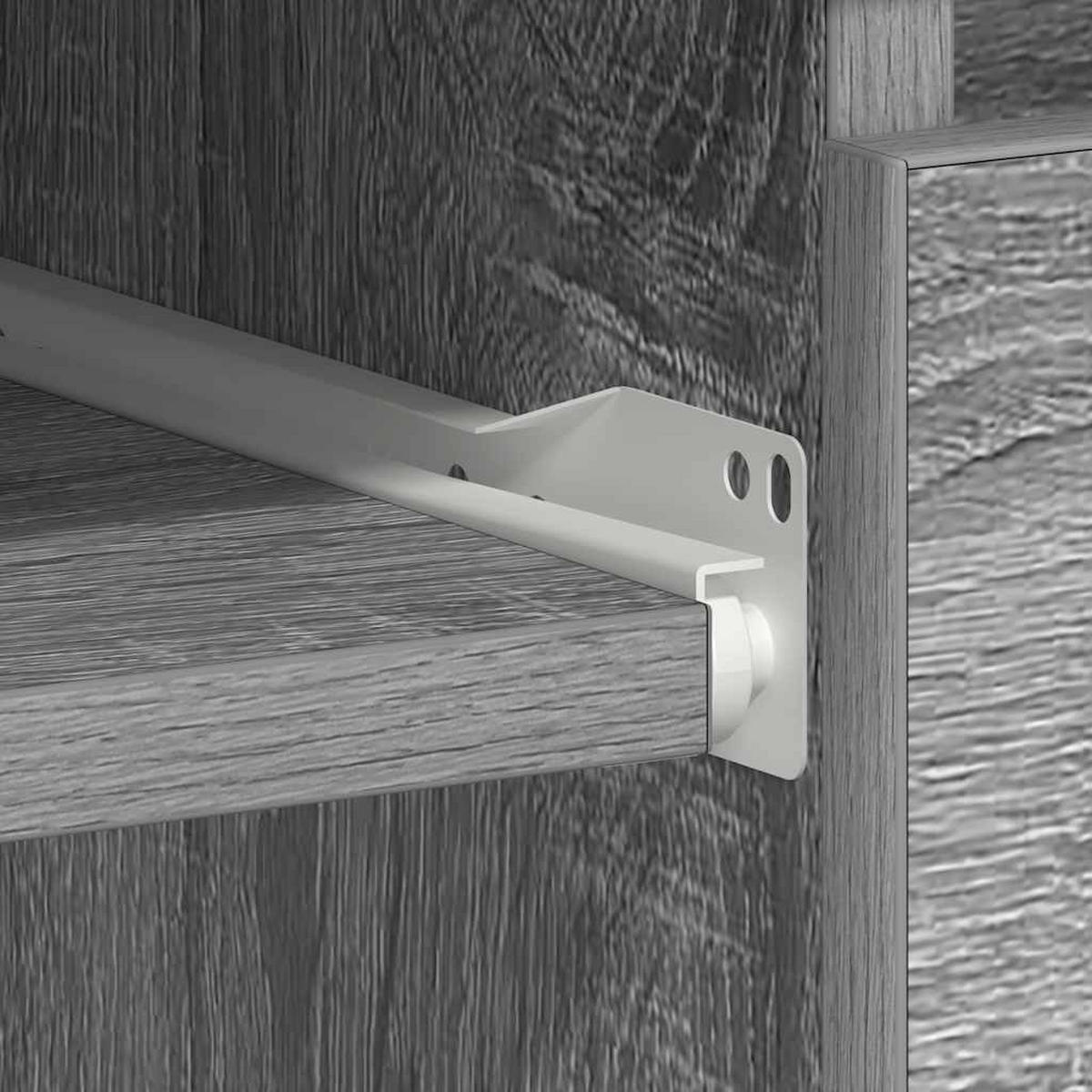 SCHREIBTISCH mit 3 Schubladen, 1 Tastaturauszug 90/45/76 cm aus Holzwerkstoff Grau Sonoma Dekor - Silbereichenfarben, Holz (45/90/76cm) - vidaXL