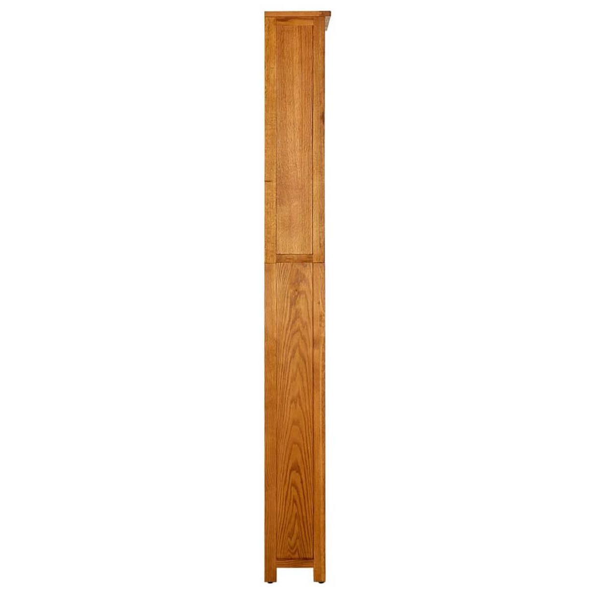 BÜCHERREGAL 7 Fächer 90x22,5x200 cm Massivholz Eiche - Braun, Holz (90/200/22.5cm) - furnicato