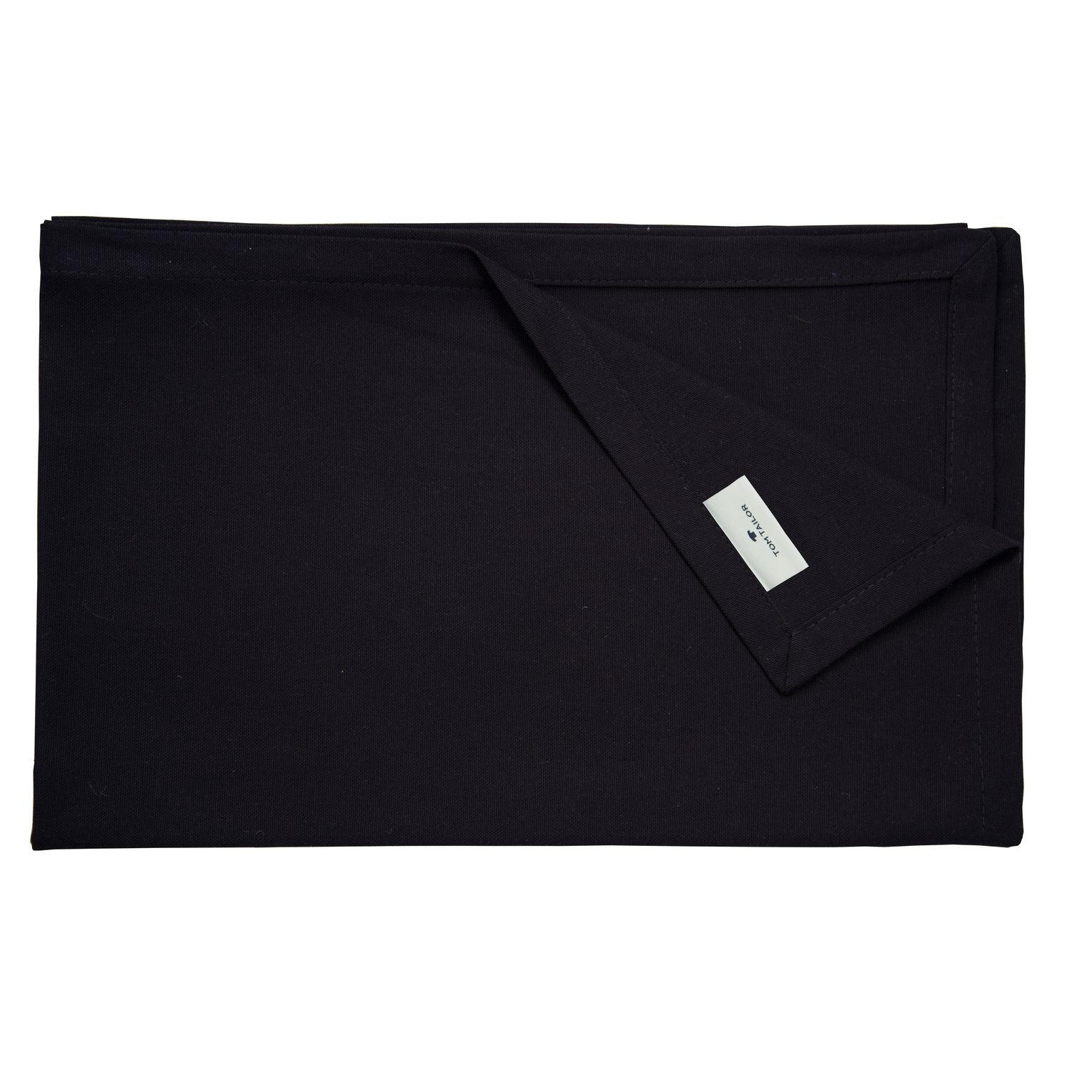 TISCHLÄUFER IN LEINENOPTIK DOVE Blickdicht - Schwarz, Textil (150/50/0.5cm) - Tom Tailor