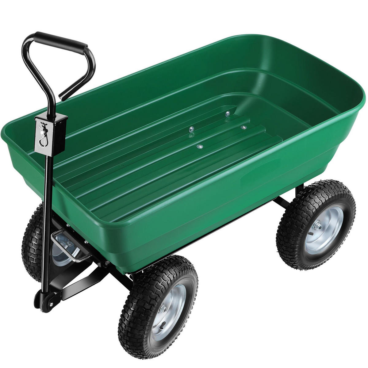 GARTENWAGEN Tummi, Belastbarkeit 300 kg, grün - Grün, Metall (58/60.5/107cm) - tectake