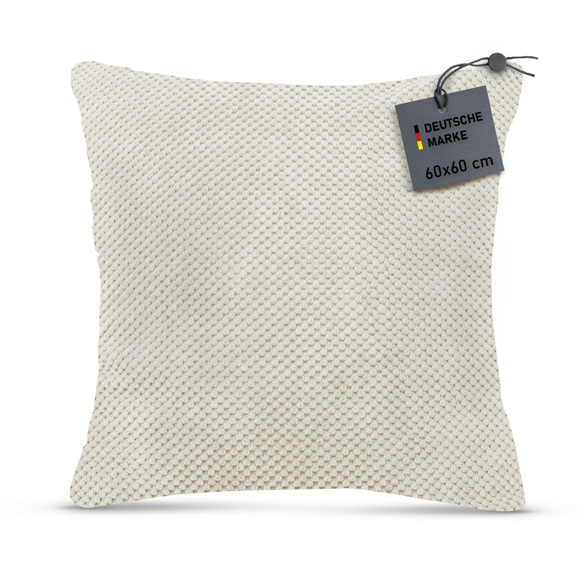 KISSENHÜLLE "Bubble" 60 cm x 60 cm in 3 Farben Offwhite - Weiß, Textil (60/60cm) - Bestlivings