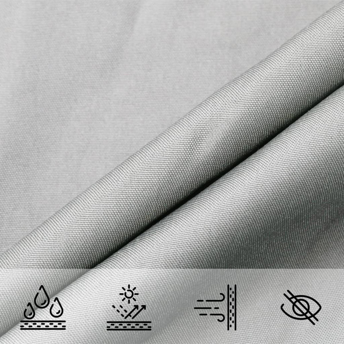 SONNENSEGEL Hellgrau 6/6 M 100% Polyester Oxford - Grau, Textil (600/600cm) - vidaXL