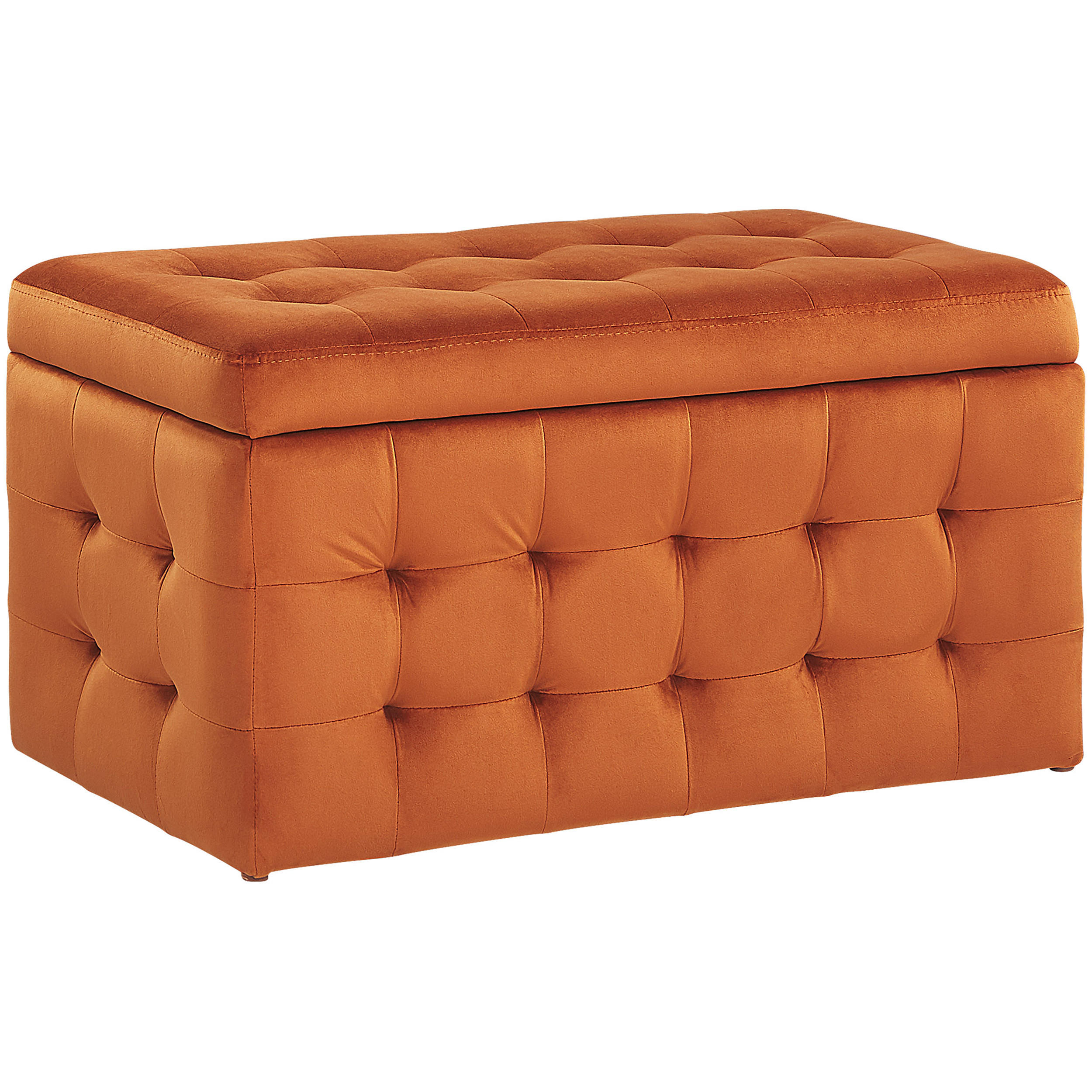 TRUHENBANK Michigan 42/72/40 cm - Orange, Textil (72/40/42cm) - Beliani