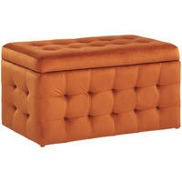 TRUHENBANK Michigan 42/72/40 cm - Orange, Textil (72/40/42cm) - Beliani