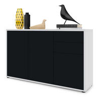 KOMMODE Ben Front in Schwarz matt - Schwarz, Holzwerkstoff (117/74/36cm) - Vladon