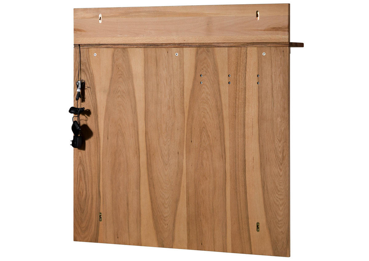 WANDGARDEROBE Wild-/Zerreiche 110x17x110 natur geölt MONTREUX LUX #136 - Naturfarben, Holz (110/110/17cm) - Massivmoebel24