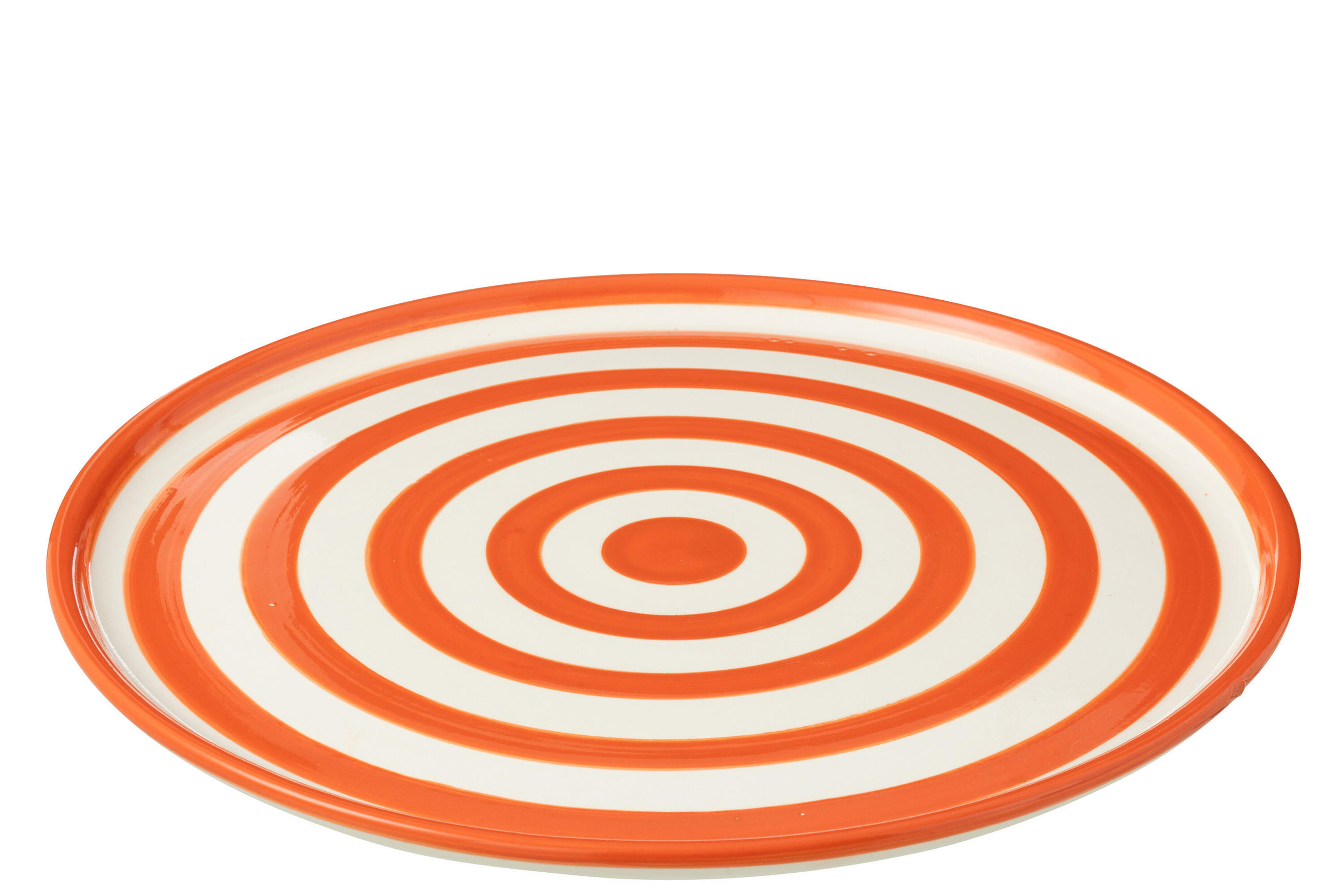 TELLER GRANADA STRIPES - Töpferei - Blau - Multicolor, Keramik (34cm) - J-Line