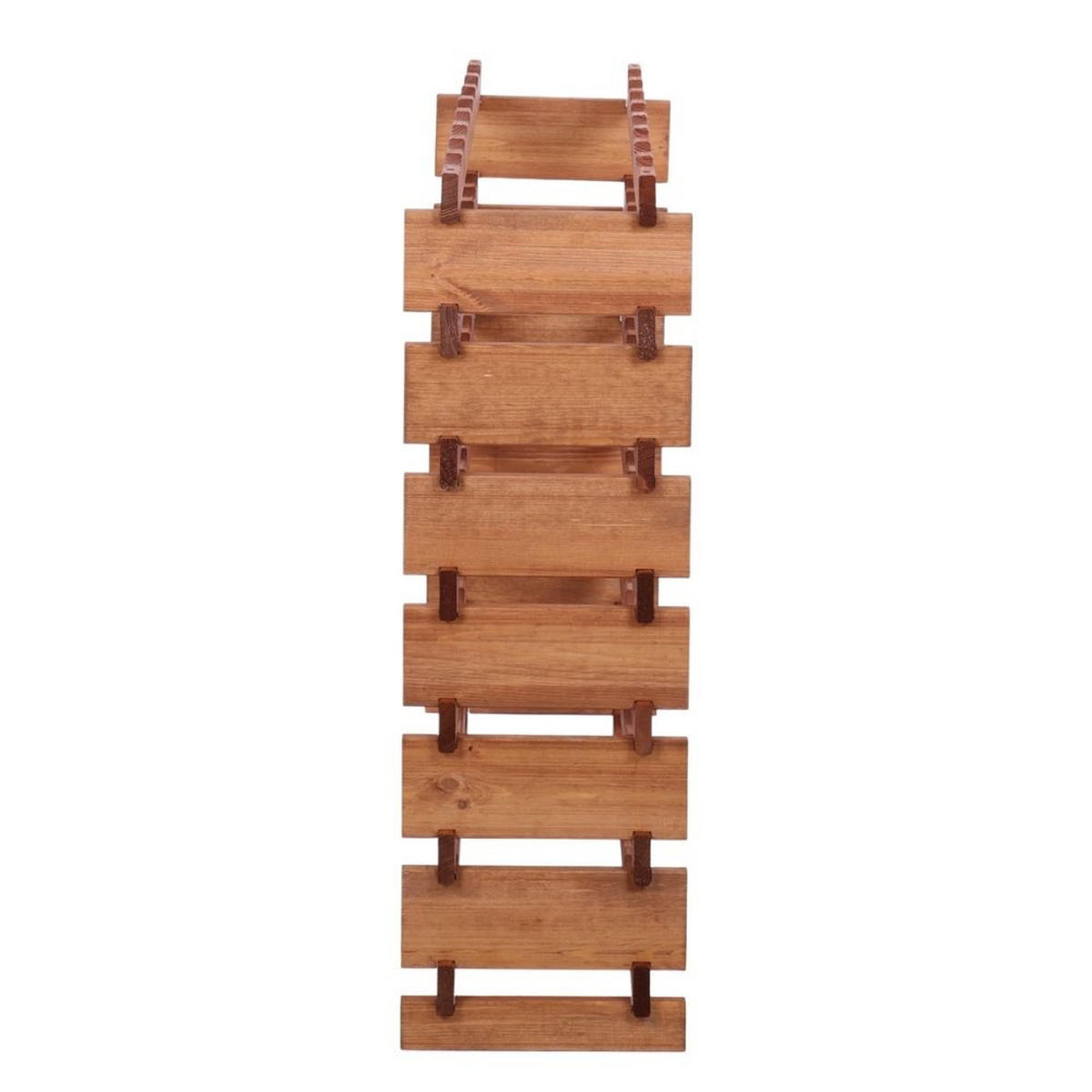 WEINREGAL VINOTECA FLEX PRO HxBxT 93x84x28cm 56 Flaschen auf 7 Ebenen Braun geölt - Braun, Holz (84/93/28cm) - PROREGAL