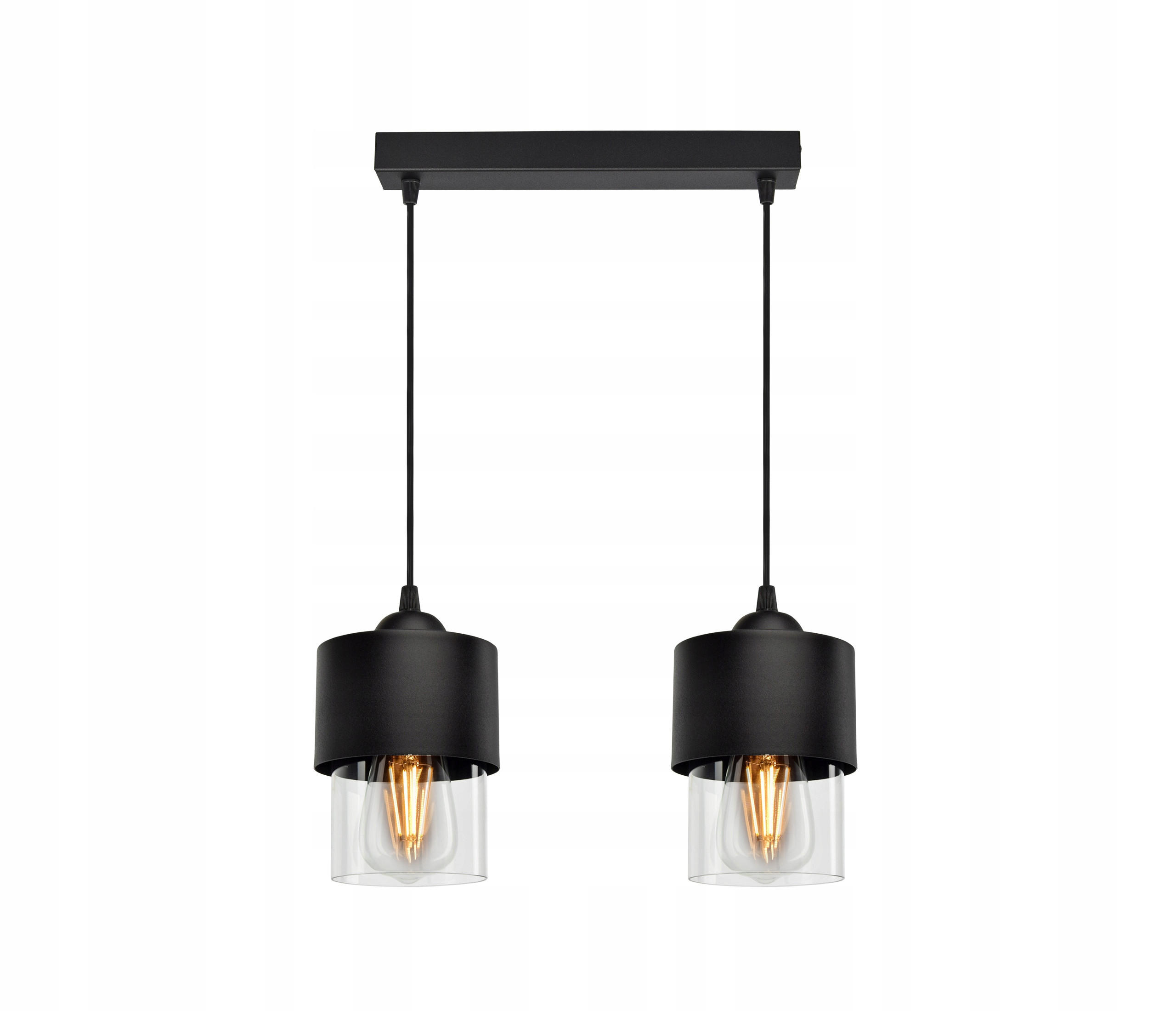 PENDELLEUCHTE Hege - Transparent/Schwarz, Glas/Metall (12/35/80cm) - kiki design