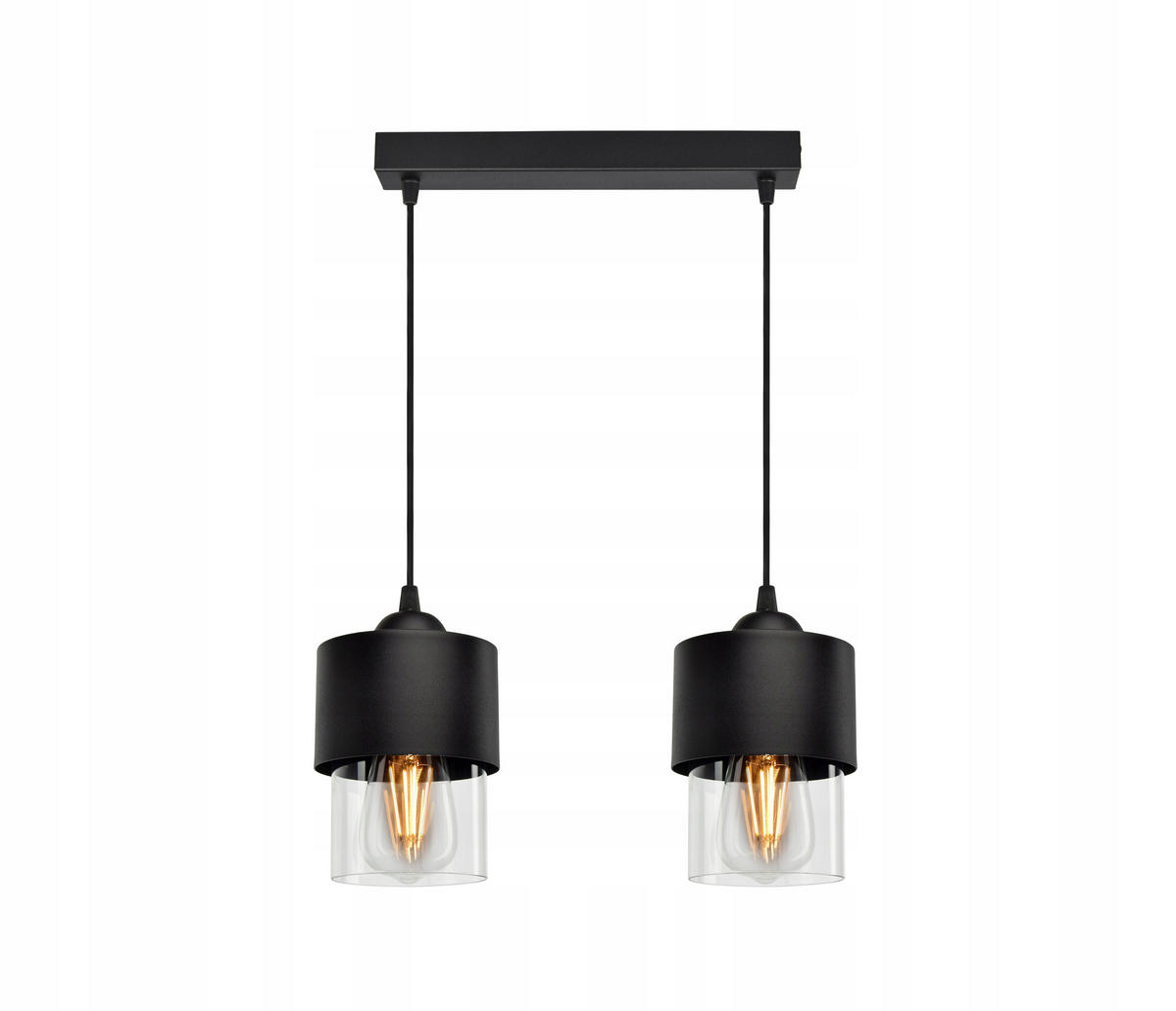 PENDELLEUCHTE Hege - Transparent/Schwarz, Glas/Metall (12/35/80cm) - kiki design