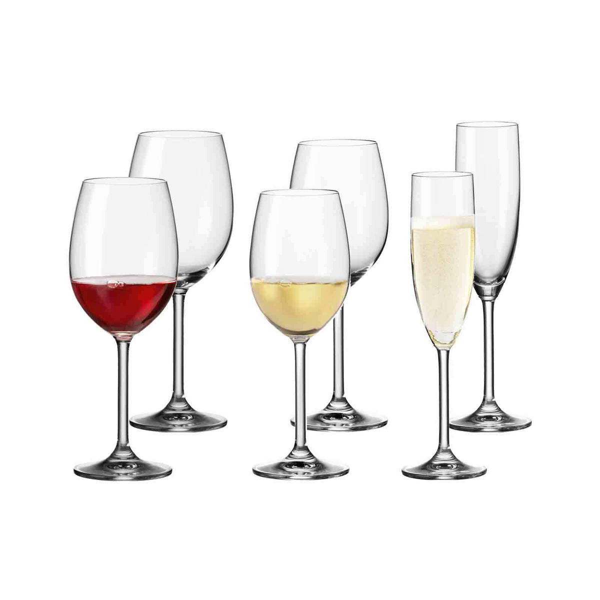 WEIN- UND SEKTGLÄSER Daily transparent 6er Set - Transparent, Glas - Leonardo Living