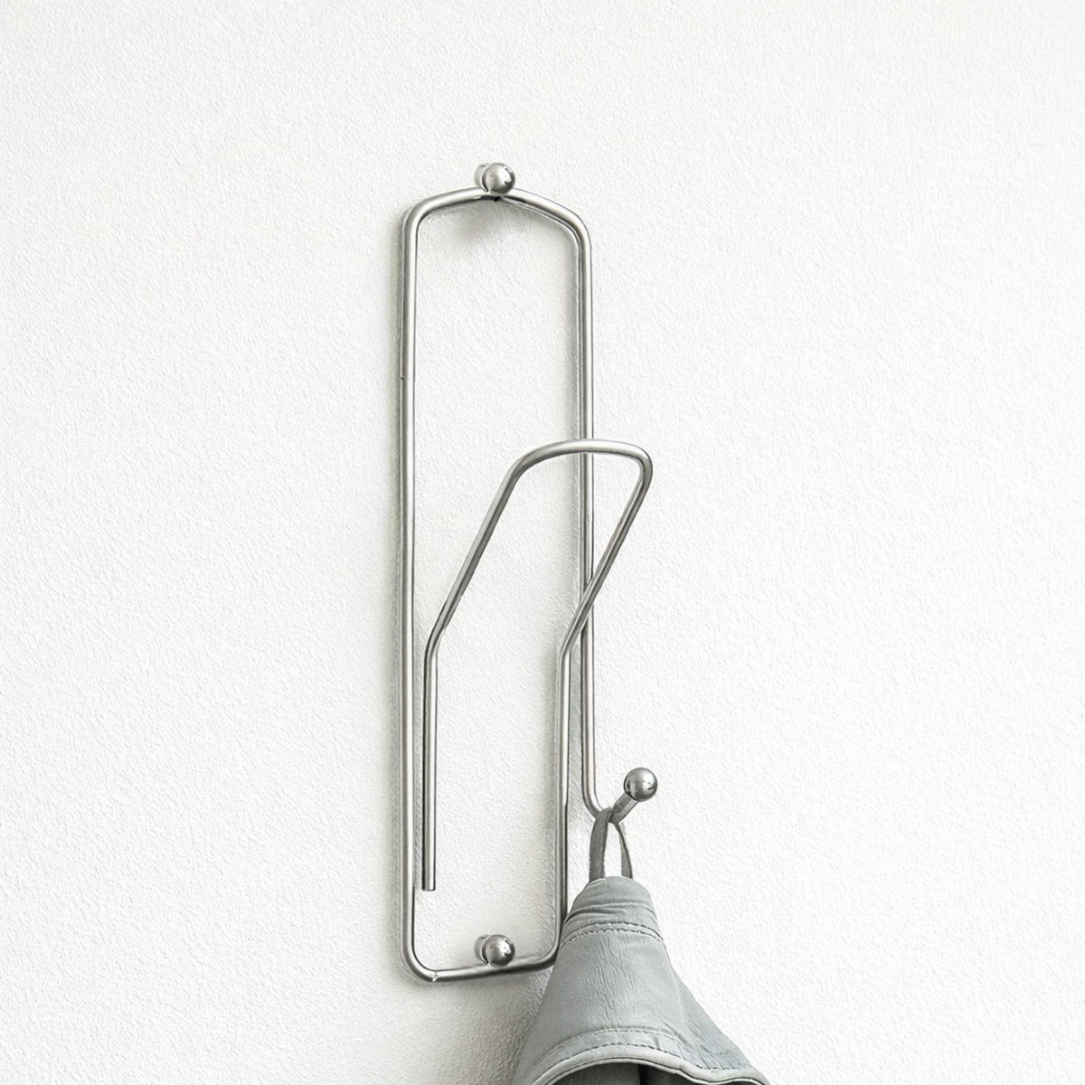 WANDHAKEN Silber Büroklammer 32 cm Metall - Grau, Metall (9/32/8cm)