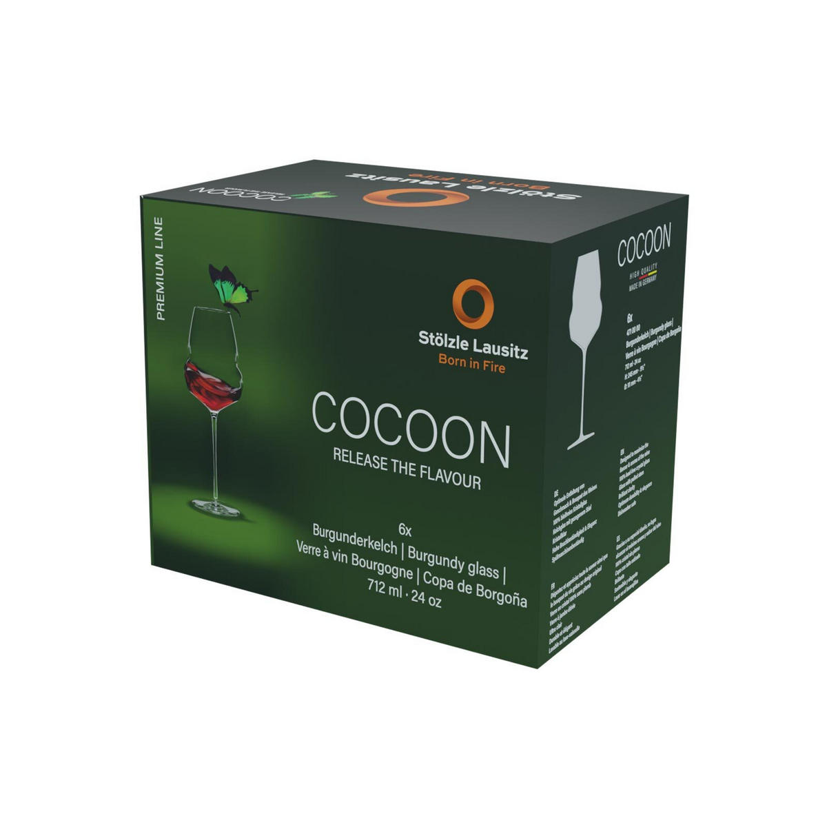 BURGUNDERGLÄSER Cocoon transparent 712 ml 6er Set - Transparent, Glas (0.711L) - Stölzle Lausitz