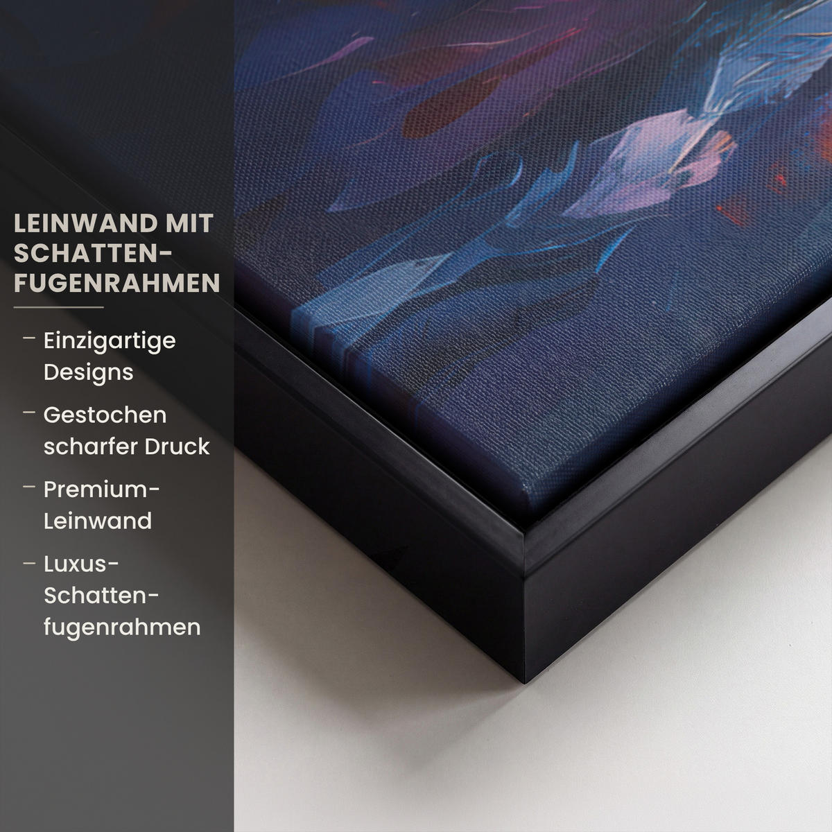 LEINWAND Bilder mit Rahmen - Weihnachtsbaum - Weihnachten - Abstrakt - Farbenfroh - 50x50 - Multicolor, Textil (50/50cm) - MuchoWow