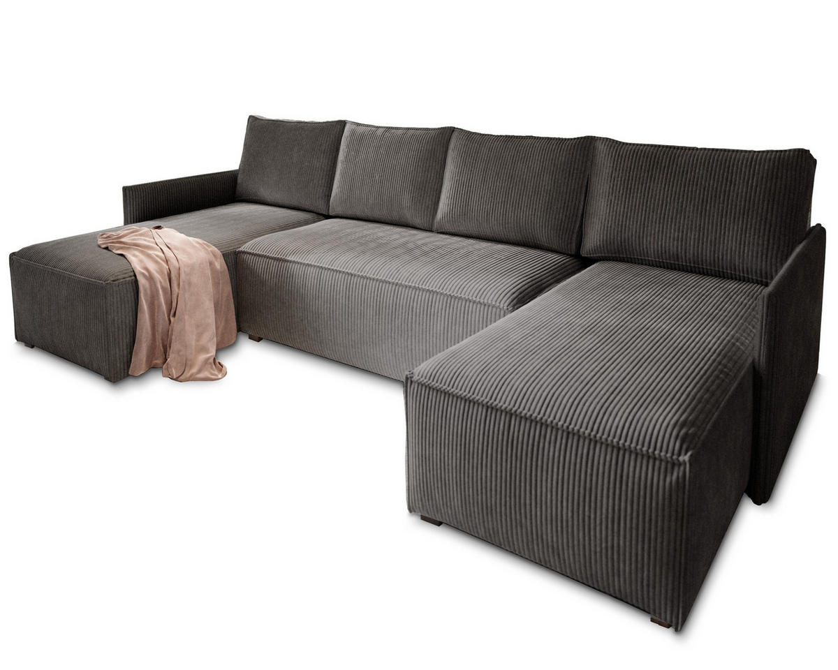 Graphitfarben/Grau, Holz/Kunststoff (271/140cm) - MASSENO