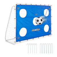 FUSSBALLTOR - Multicolor, Textil/Metall (235/85cm) - Relaxdays