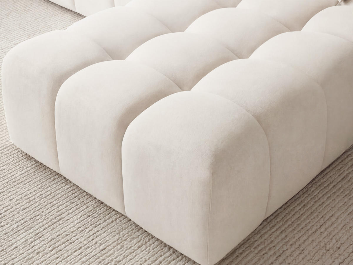 ECKSOFA Loopo Creme Rechts - Creme, Holz/Textil (265/180cm) - Graingold