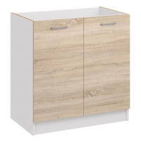 SPÜLENSCHRANK D80 ZL licht sonoma - Sonoma Eiche, Holzwerkstoff (80/82/44cm) - roe furniture