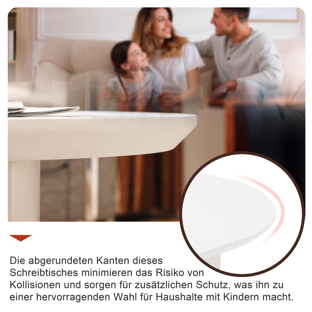 COUCHTISCH DE-047 Organic Weiß - Weiß, Holzwerkstoff (45/100/41cm) - ComfortXL