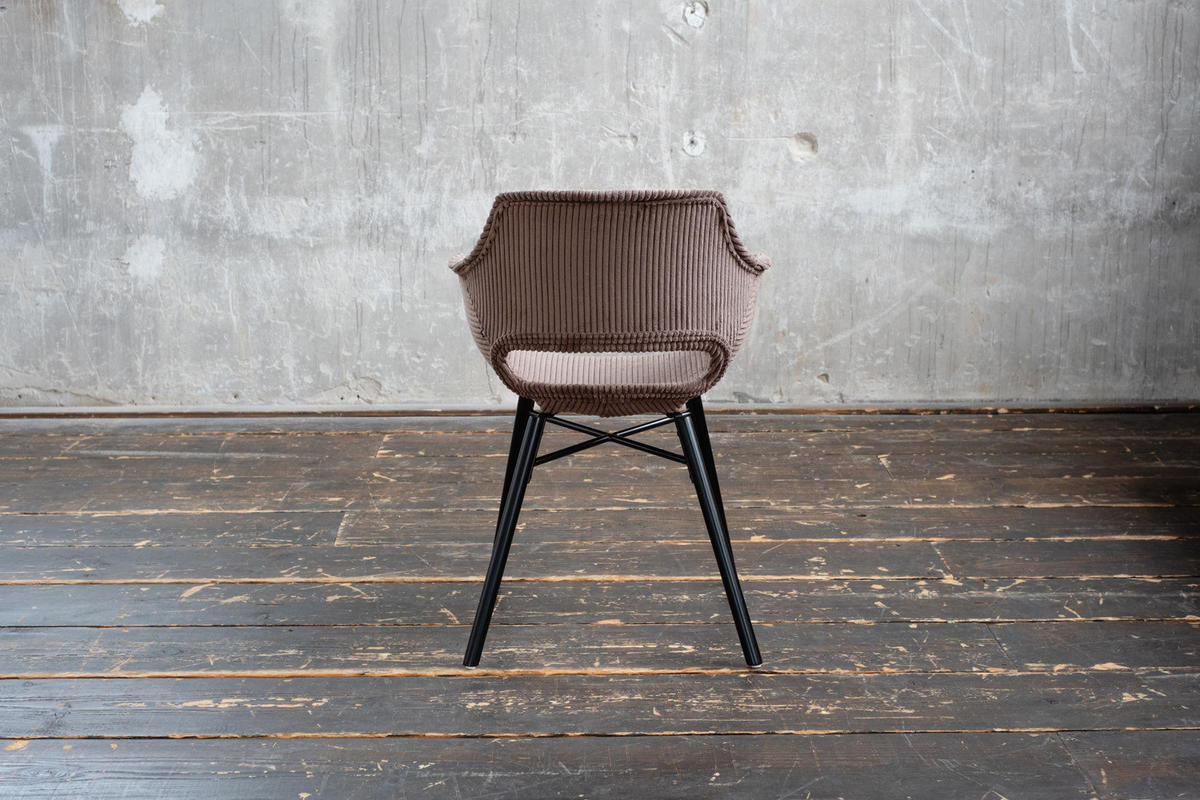 ESSZIMMERSTUHL ZAJA Braun Cord - Dunkelbraun/Braun, Textil (57/81.5/59cm) - KAWOLA