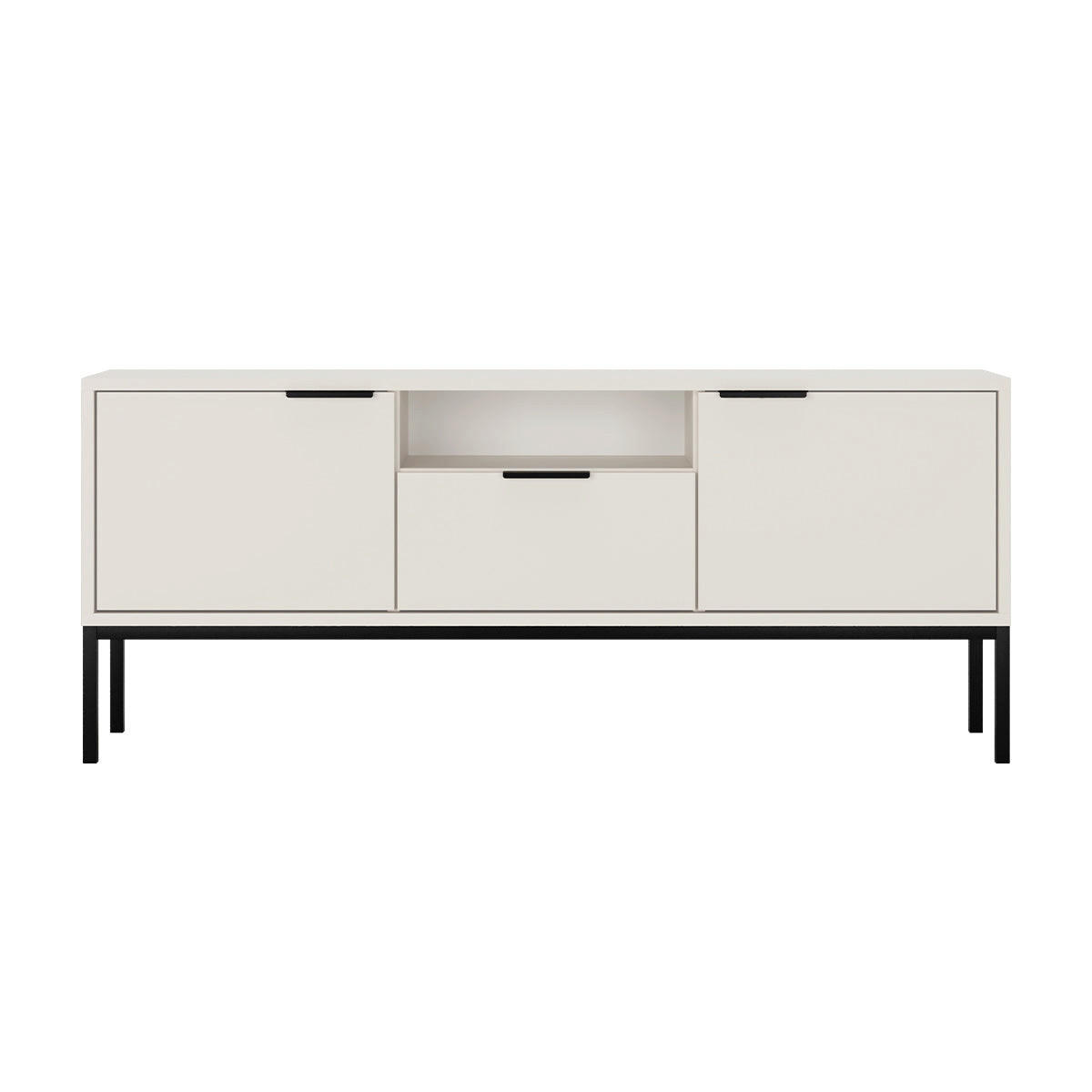 TV OMARICA Seattle Črno-belo - črna/bela, leseni material (135/56.4/33cm) - Petits-meubles