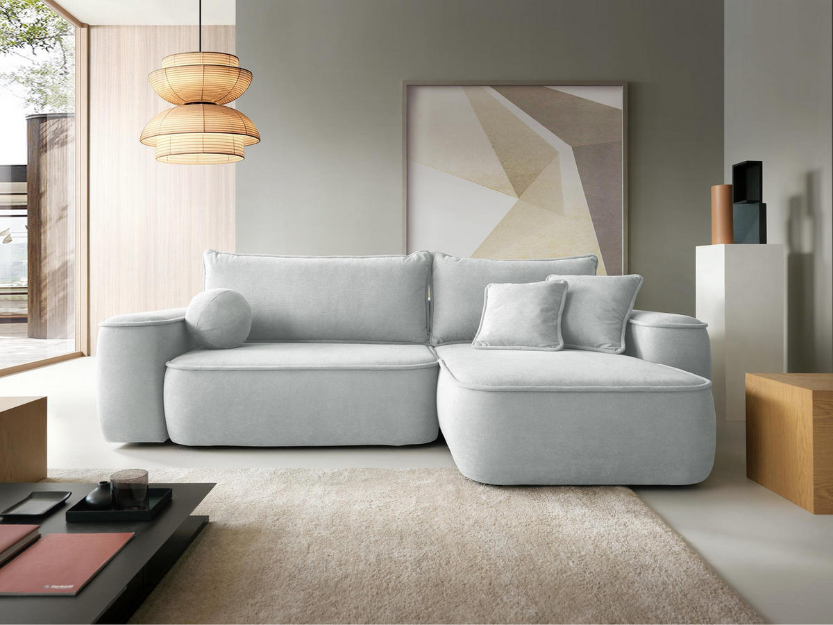ECKSOFA Sandby - Schwarz/Grau, Holz/Kunststoff (283/168cm) - MIRJAN24