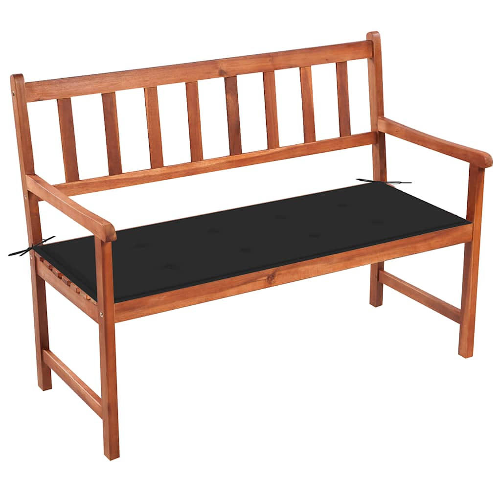 furnicato Gartenbank Schwarz 50x90x58 cm