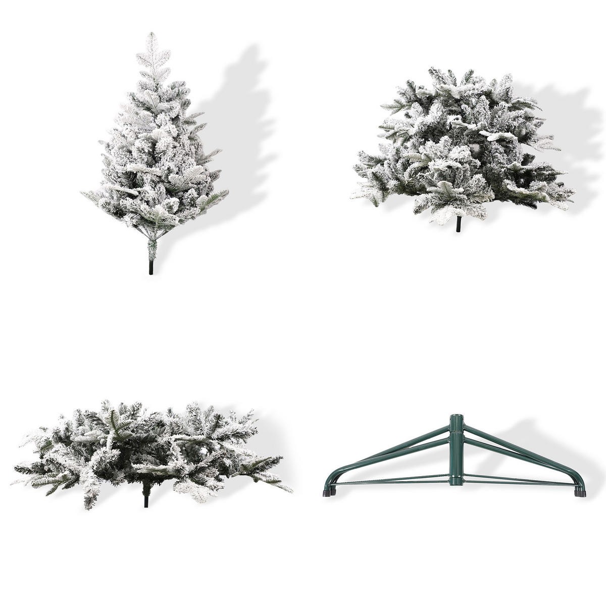 WEIHNACHTSBAUM Weiß 137/137/210 cm - Weiß, Kunststoff (210cm) - Mobili Rebecca