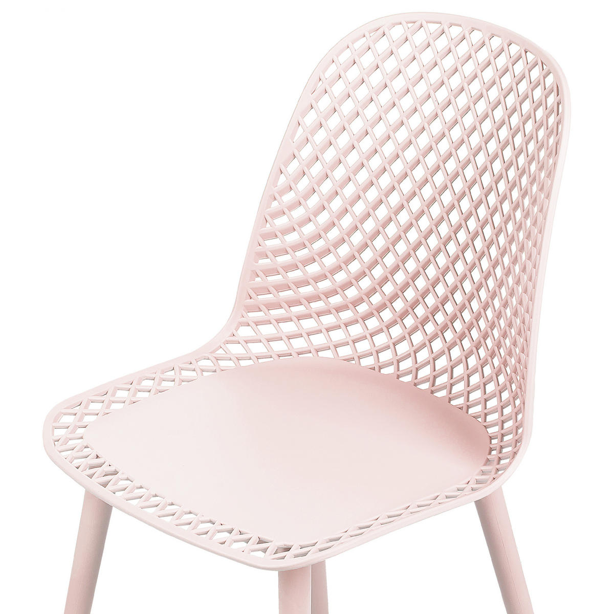 ÉTKEZŐSZÉK 4 darabos Szett Műanyag Rózsaszín Emory - pink, műanyag (45/81/52cm) - Beliani