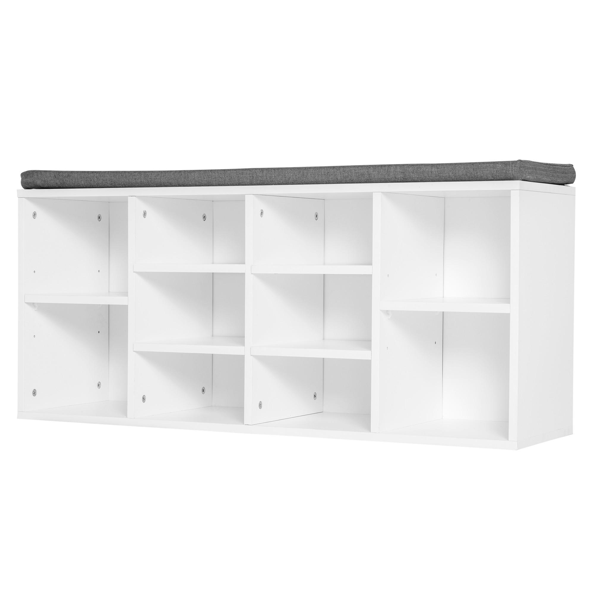 SCHUHBANK Weiß 1 Stück - Weiß, Kunststoff (30/48/104cm) - GiPP