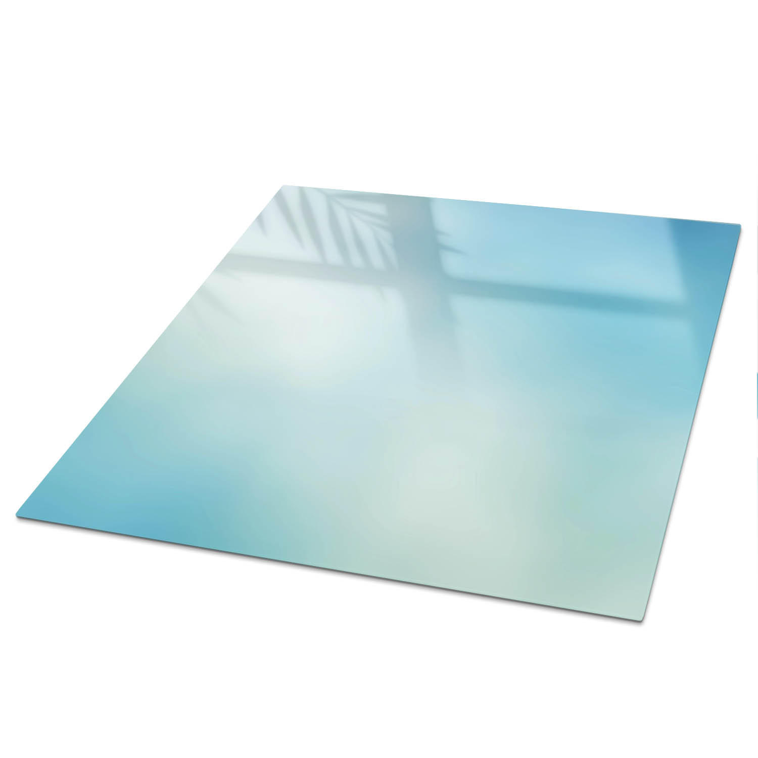 TISCHPLATTE 50x50 cm – Himmel der Sinne - Blau, Glas (50/50/0.4cm) - Wallfluent