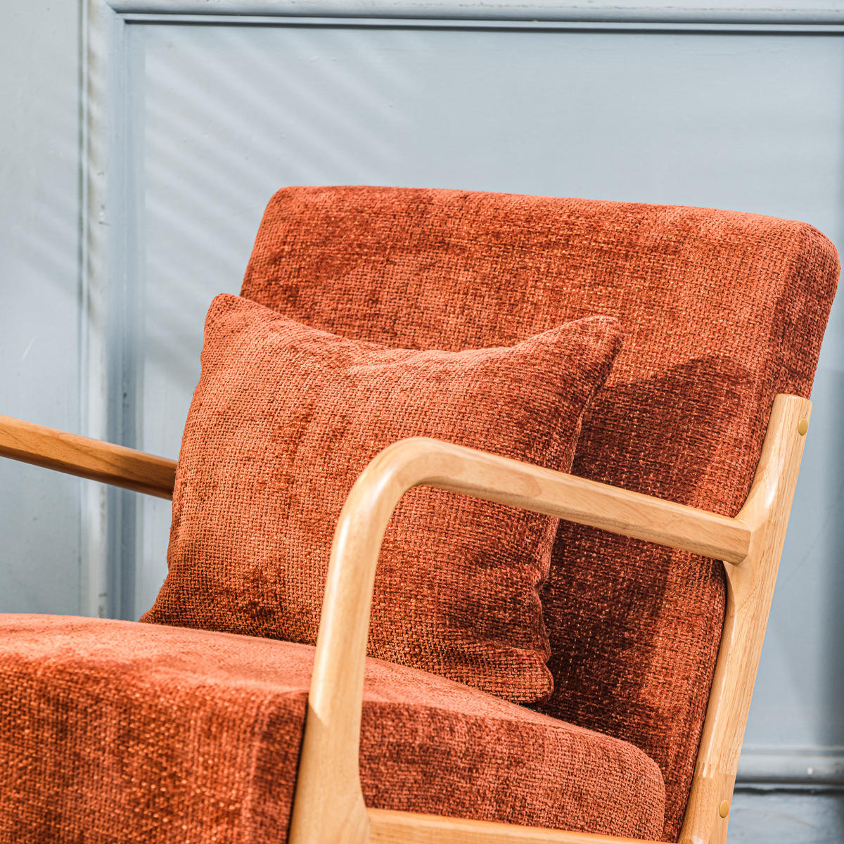 SESSEL Holz Terrakotta - Rot, Holz (64/74/80cm) - Nordlys