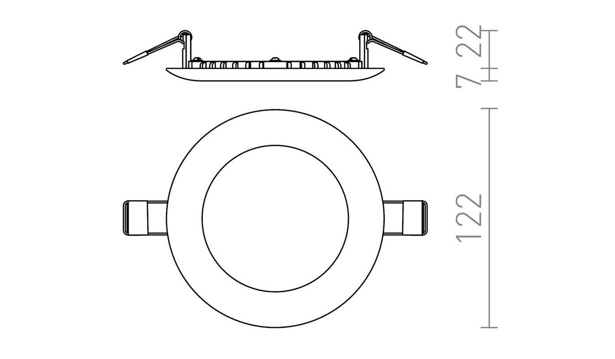 EINBAULEUCHTE DADA 12 Weiß 6 W - Weiß, Metall (123/123/12cm) - Rendl