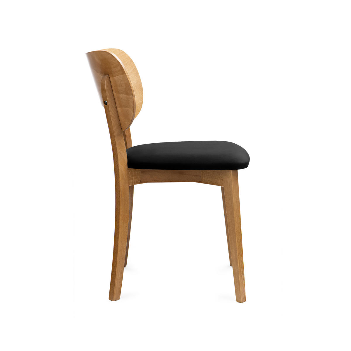 ESSZIMMERSTÜHLE LYCO (2er-Set), schwarz / Eiche hell - Eichefarben/Schwarz, Holz/Buchenholz (47/81/45cm) - KONSIMO®