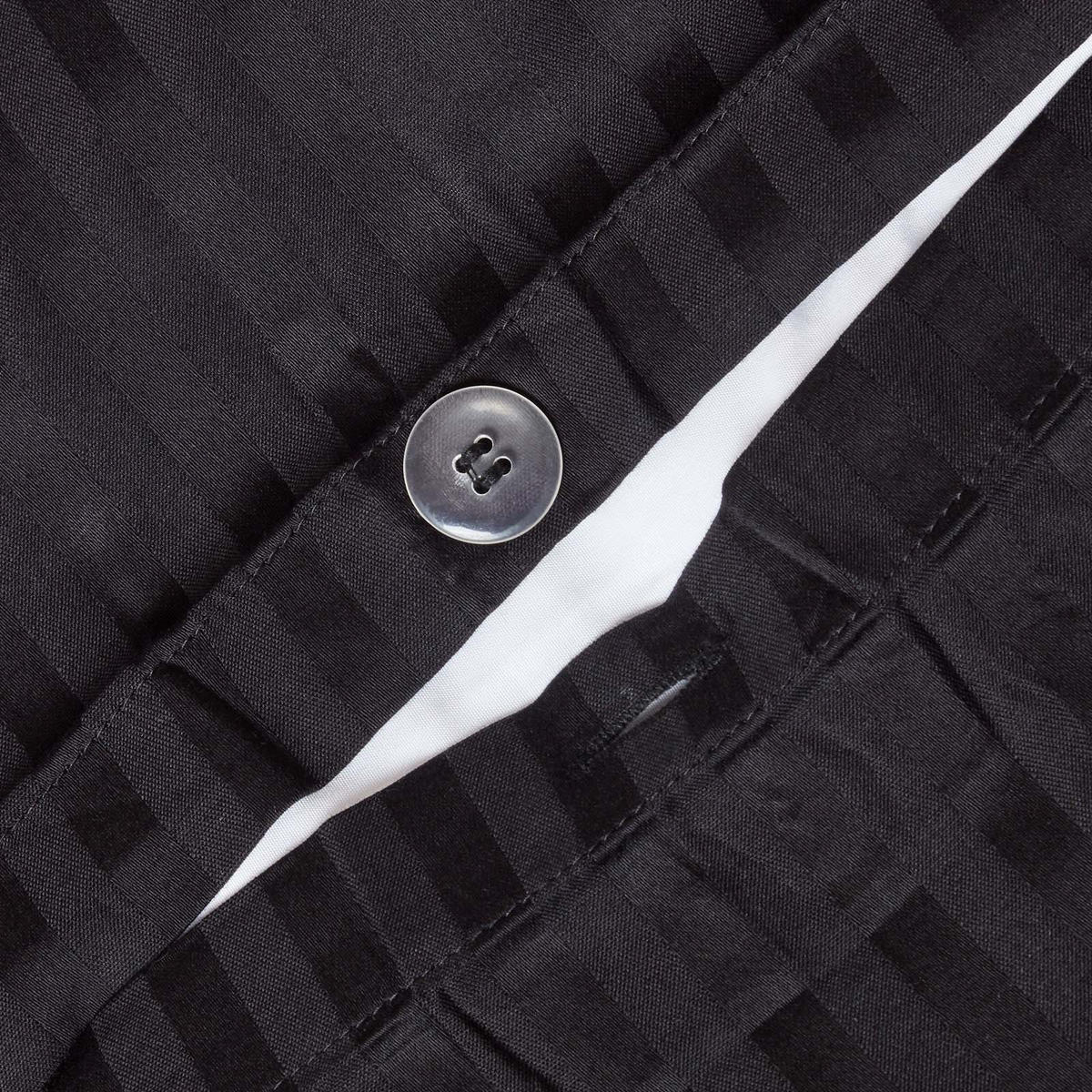 BETTWÄSCHE Damast Fadendichte 330 - Schwarz, Textil (240/220cm) - Homescapes