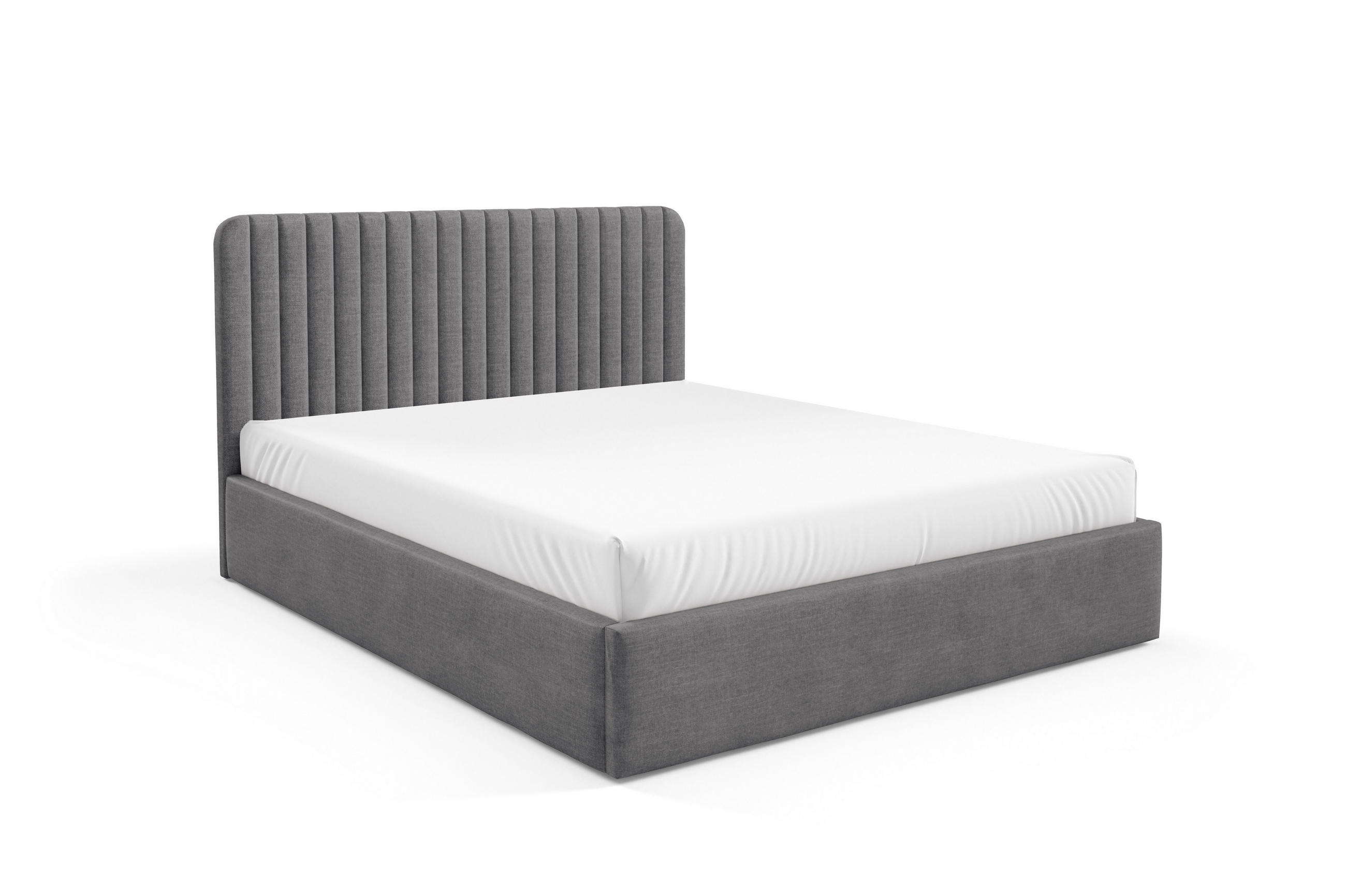 POLSTERBETT BEZA II - Dunkelgrau - Dunkelgrau, Textil (140/200cm) - AN-Moebel 4u