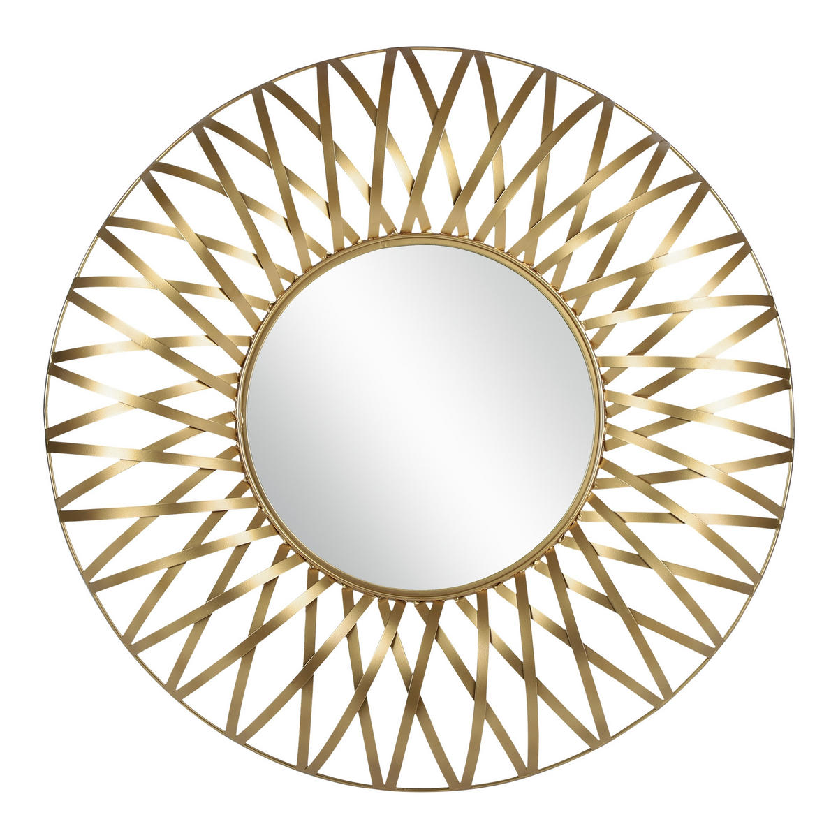 WANDSPIEGEL Gold Ø 70 cm - Goldfarben, Metall (70/4/70cm) - WOMO-DESIGN