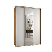 SCHWEBETÜRENSCHRANK 235,2/180/60 3-türig - Silberfarben/Weiß, Holz/Metall (180/235/60cm) - Abiks Möbel