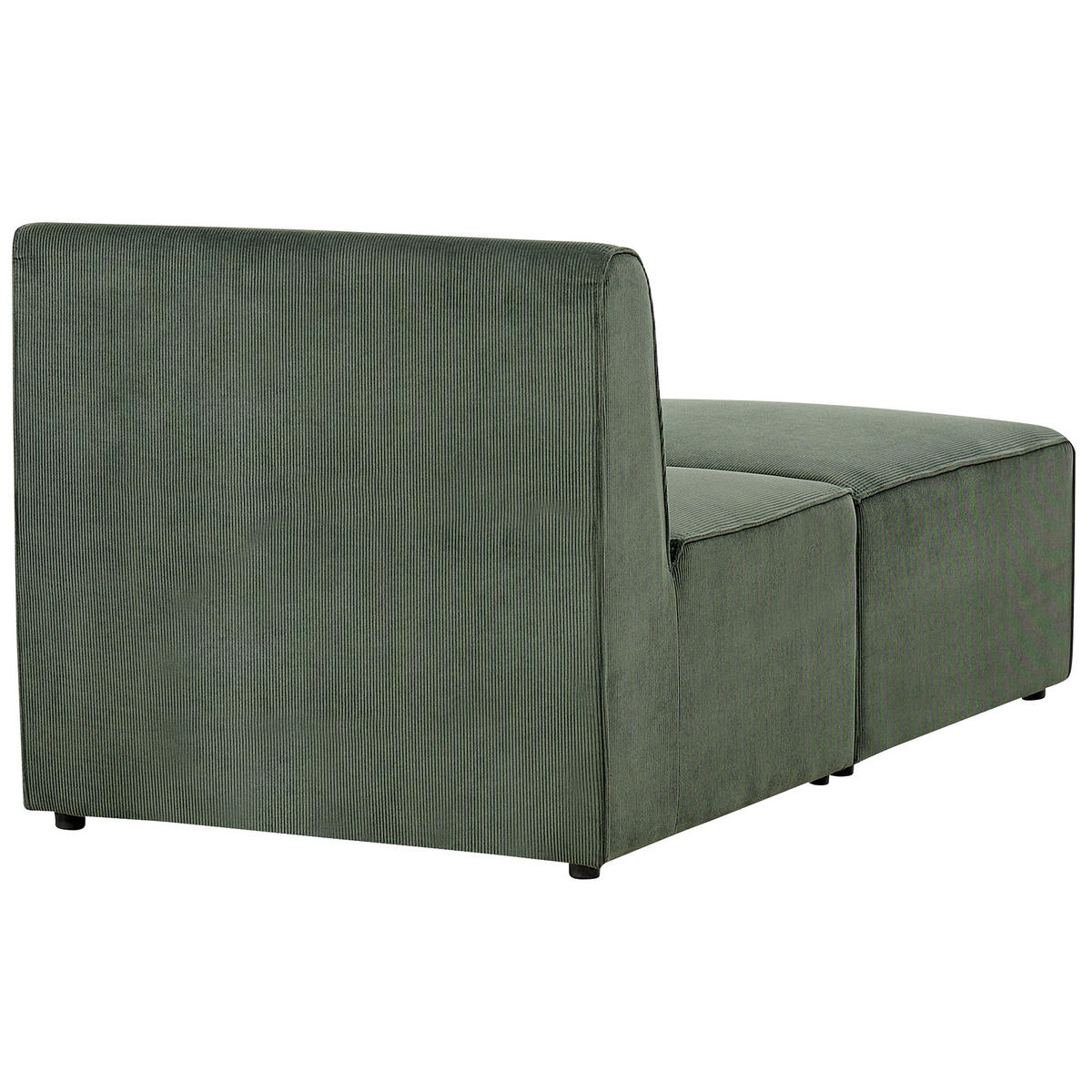 CHAISELOUNGE Cord dunkelgrün Lemvig - Grün, Textil (83/41/166cm) - Beliani