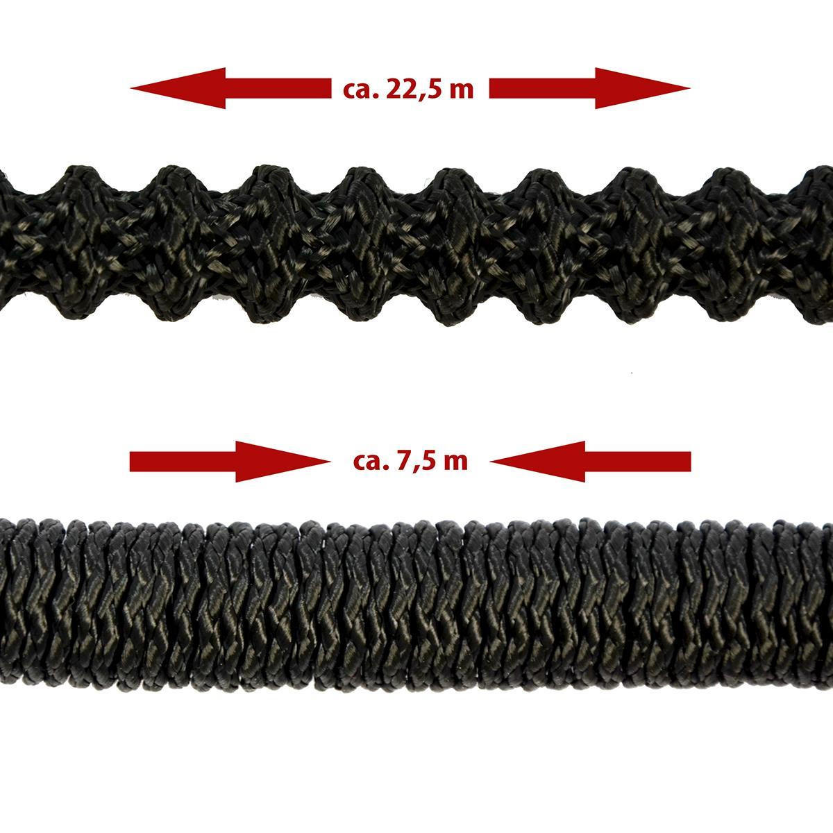 FLEX-GARTENSCHLAUCH 22,5m inkl. 7fach Multifunktions-Sprühkopf - Schwarz, Kunststoff (2250cm) - eyepower