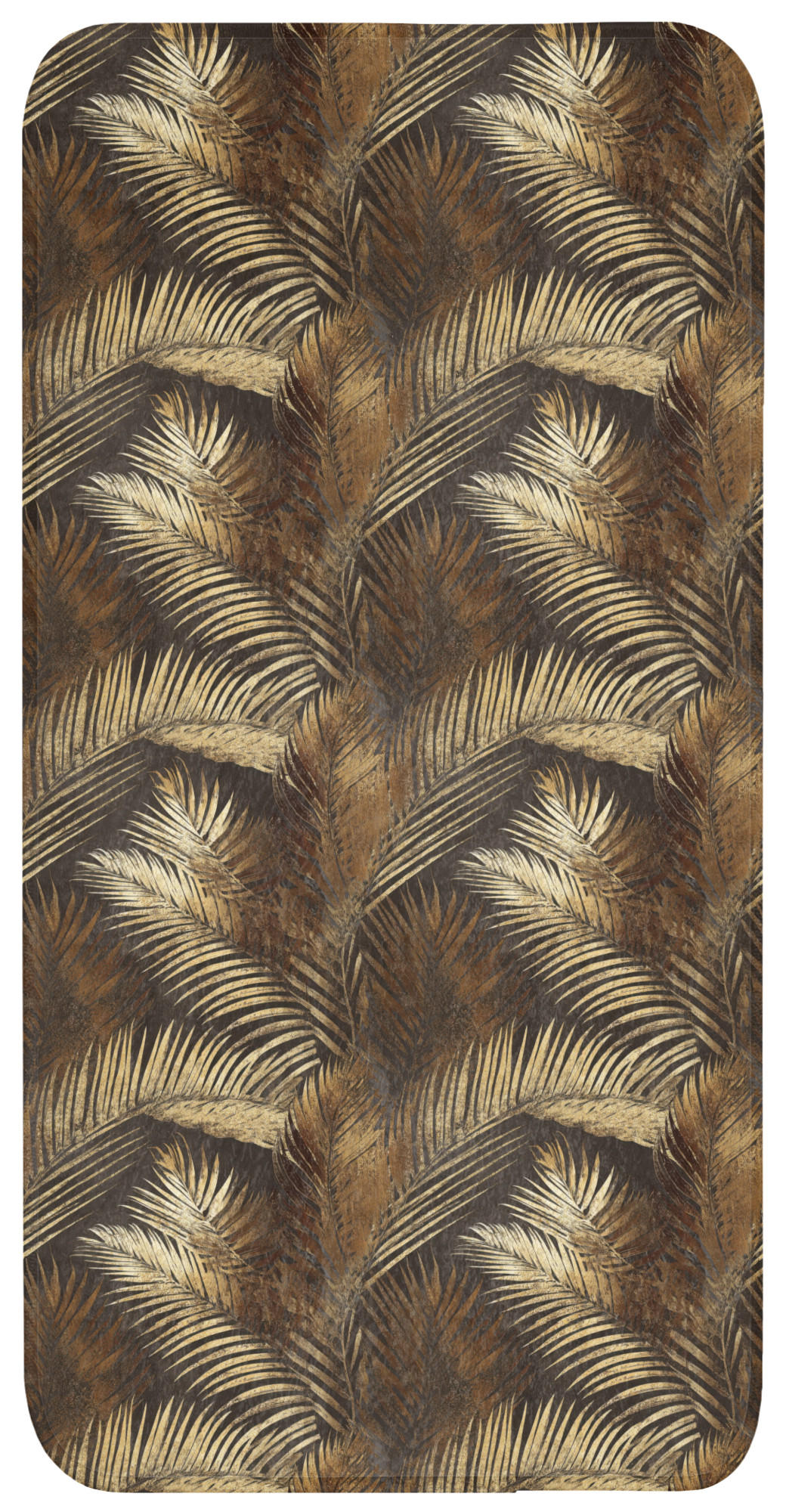 BADEMATTE Tropisch - Blätter - Gold 60x120 cm - Goldfarben, Kunststoff/Textil (60/120cm)
