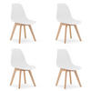 ESSZIMMERSTUHL 4-er Set KITO weißer Sitz, weiße Beine - Weiß, Kunststoff (46/80/54.5cm) - Valora
