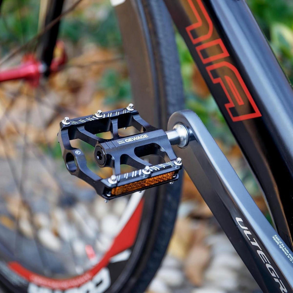 FAHRRAD Pedale 9/16 Zoll Schwarz mit Reflektoren - Schwarz, Metall (7.4/1.5/11cm)