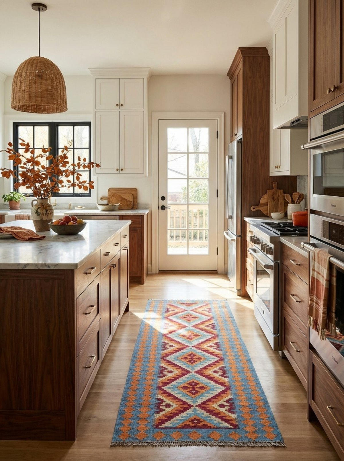 HANDWEBTEPPICH Kelim Gashgai Beige 240/86 cm Schurwolle - Beige, Textil (86/240cm) - Looma